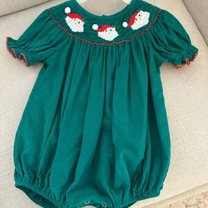 Stitchy Fish smocked Santa bubble